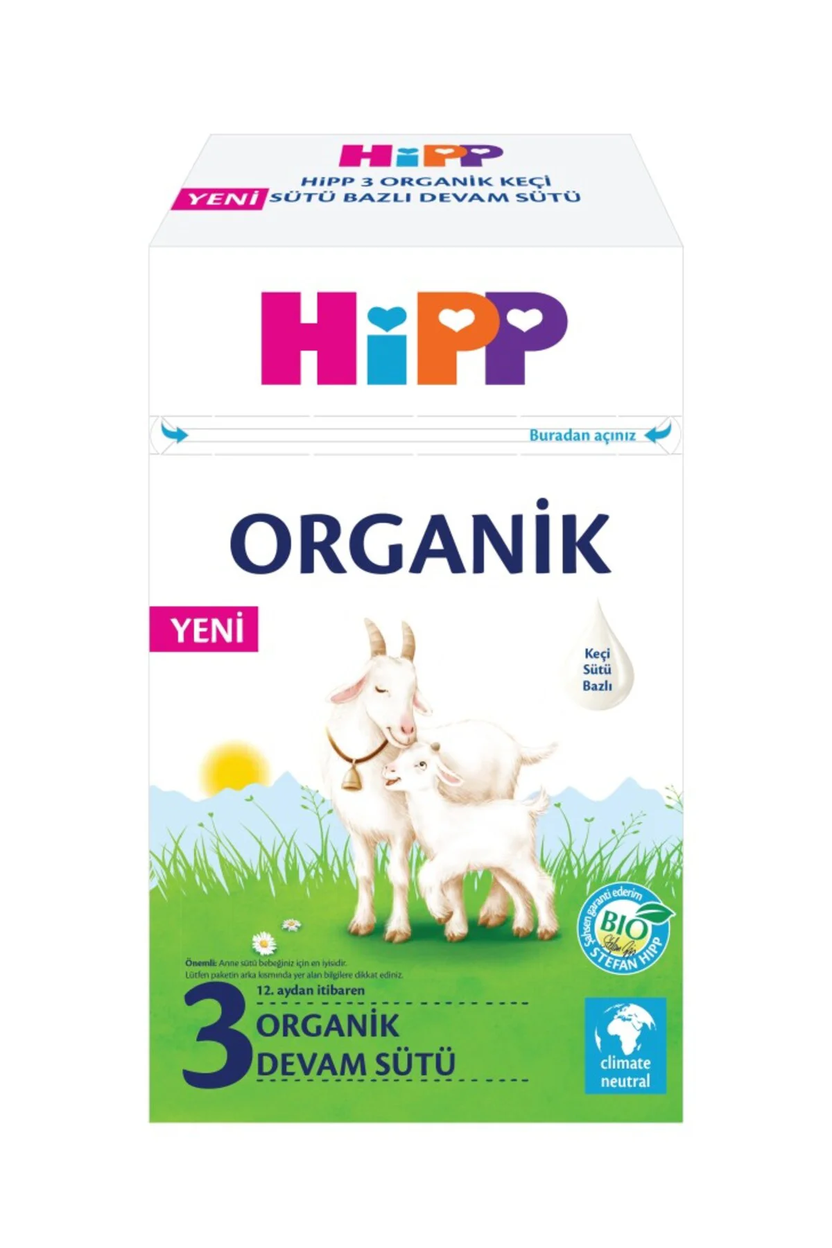 3 Organik Keçisütü Bazlı Bebek Devam Sütü 400 Gr