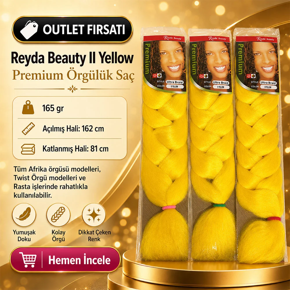 3 Paket / Afrika Örgüsü Ve Rasta İçin Sen  YELLOW2