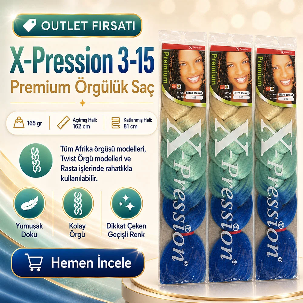3 Paket / Afrika Örgüsü Ve Rasta İçin Sen Ombreli  3/15