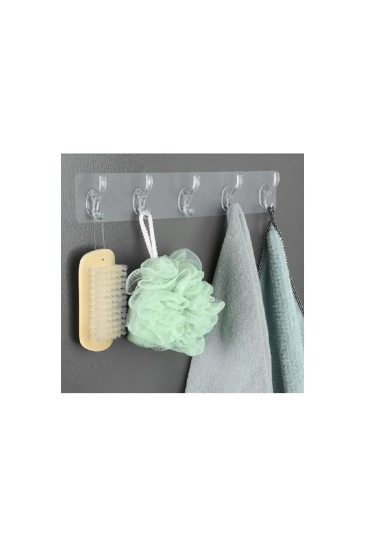 3 Paket Mutfak Banyo Kapı Askısı -5li Kendinden Yapışkanlı Güçlü Şeffaf Askılık