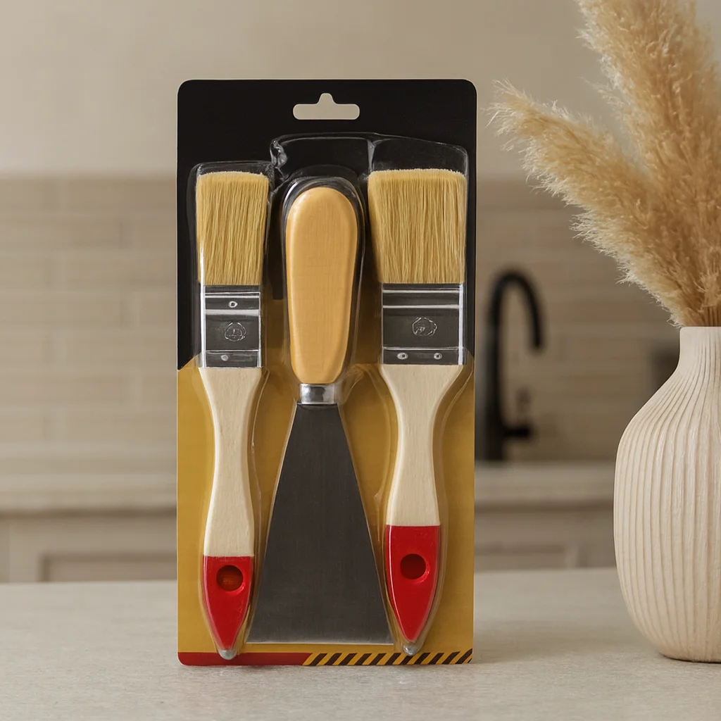 3 Parça Boyacı Seti 50 mm Spatula ve 2 Adet Kestirme Fırça No.1-1.5 Fiyatı, Yorumları ve Özellikleri