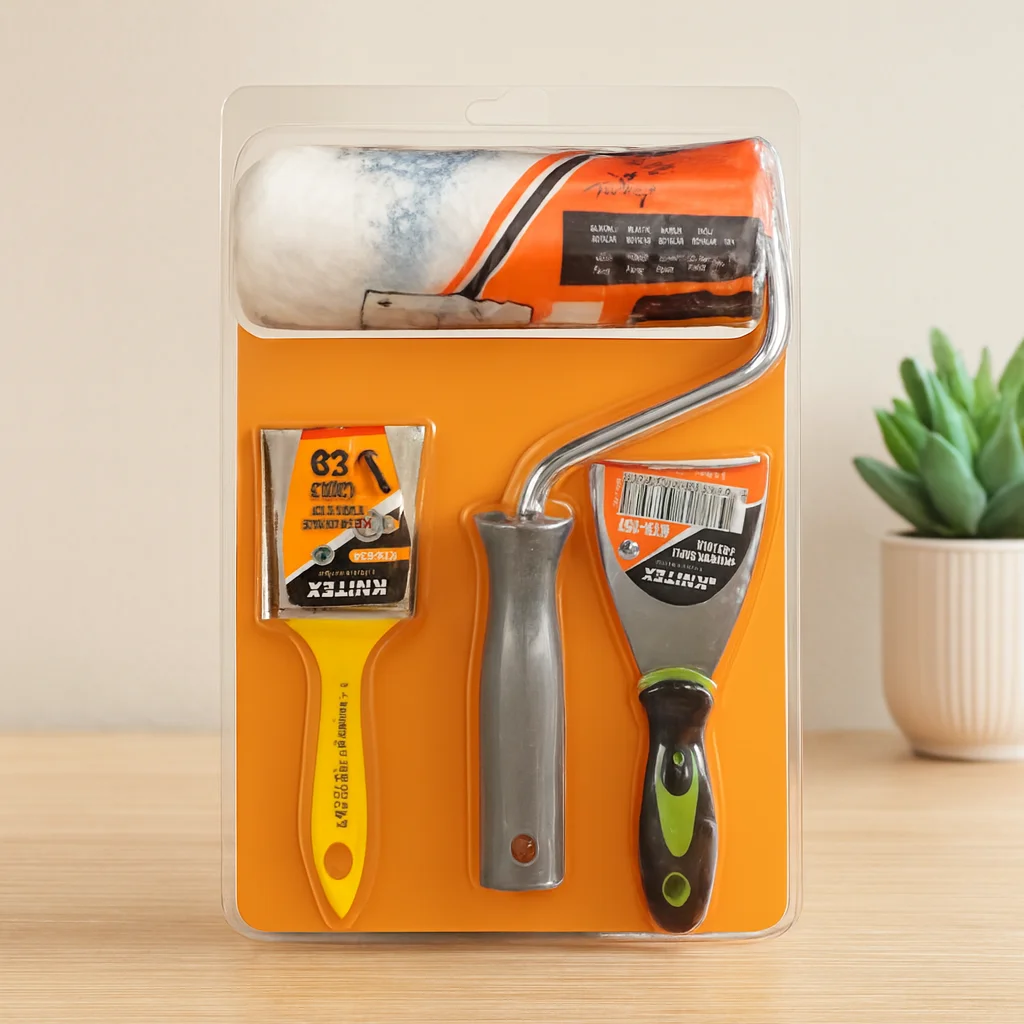 3 Parça Boyacı Seti - Spatula, Kestirme Fırça, 20 cm Boya Rulo Fiyatı, Yorumları ve Özellikleri