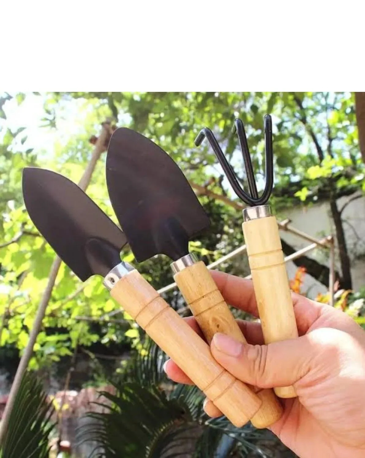 3 Parça  Hobi Seti - Bahçe Saksı Sukulent  Bakım Çapa-Tırmık-Kürek