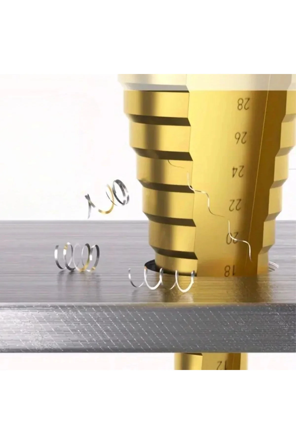 3 Parça Kademeli Matkap Ucu Paslanmaz Uç Alüminyum Sac Demir Delm