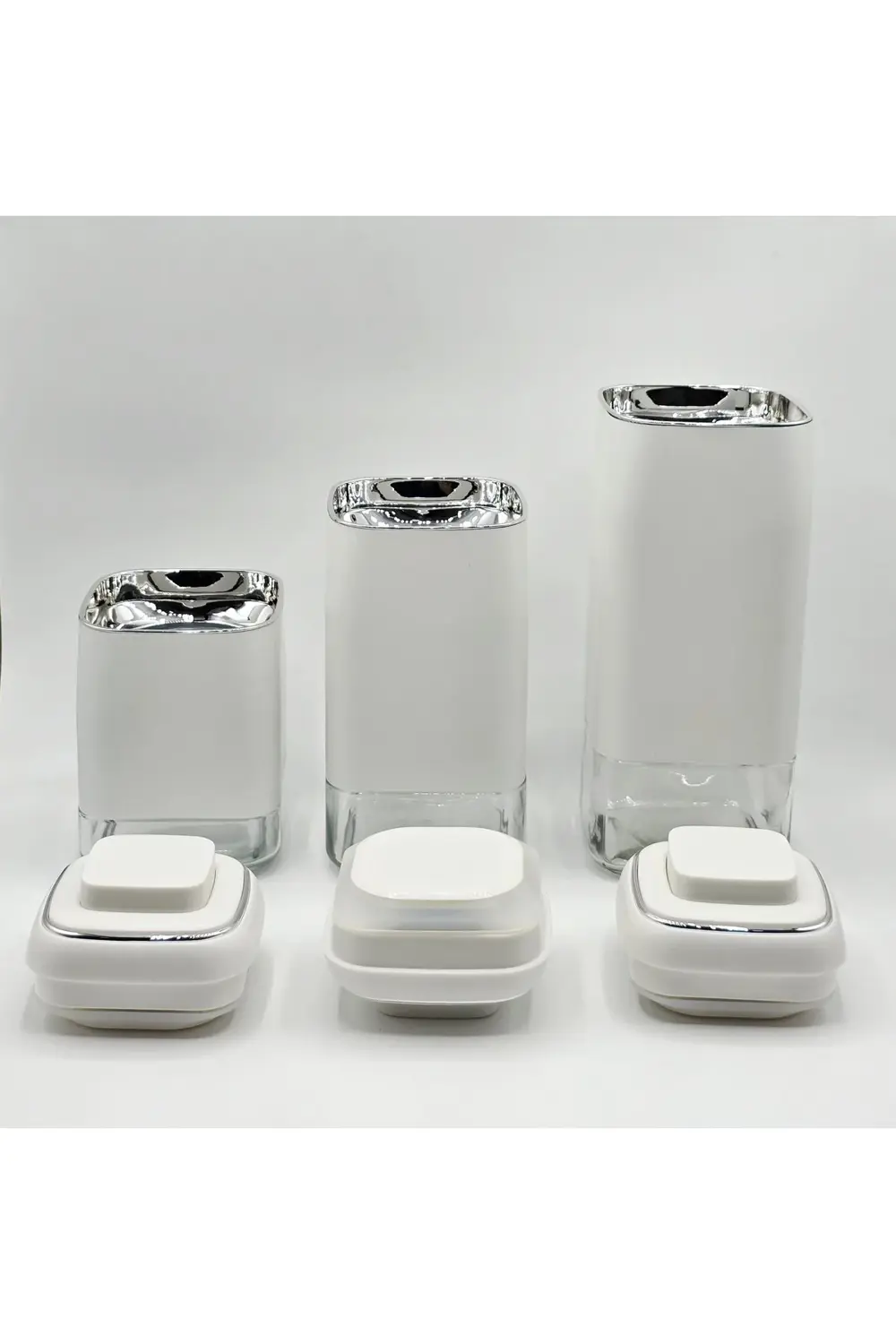3 PARÇA KİLİTLİ VAKUMLU CAM KAVANOZ SETİ