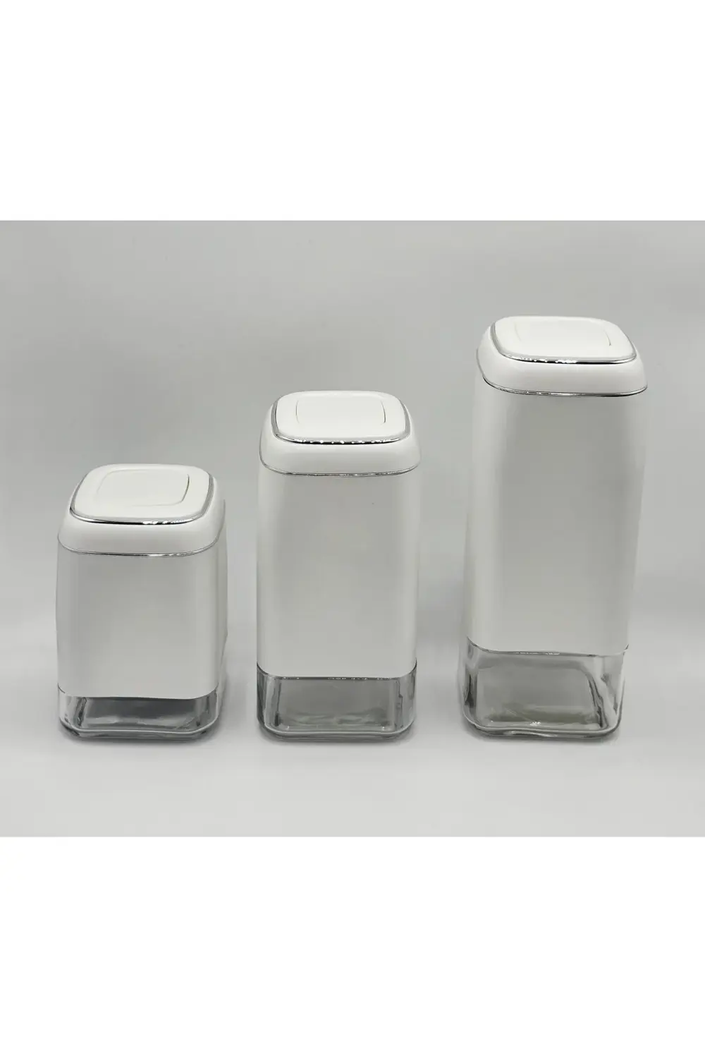 3 PARÇA KİLİTLİ VAKUMLU CAM KAVANOZ SETİ