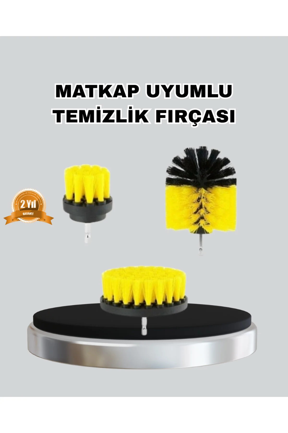 3 Parça Matkap Fırça Temizlik Seti – Her Yüzey İçin Güçlü ve Prat