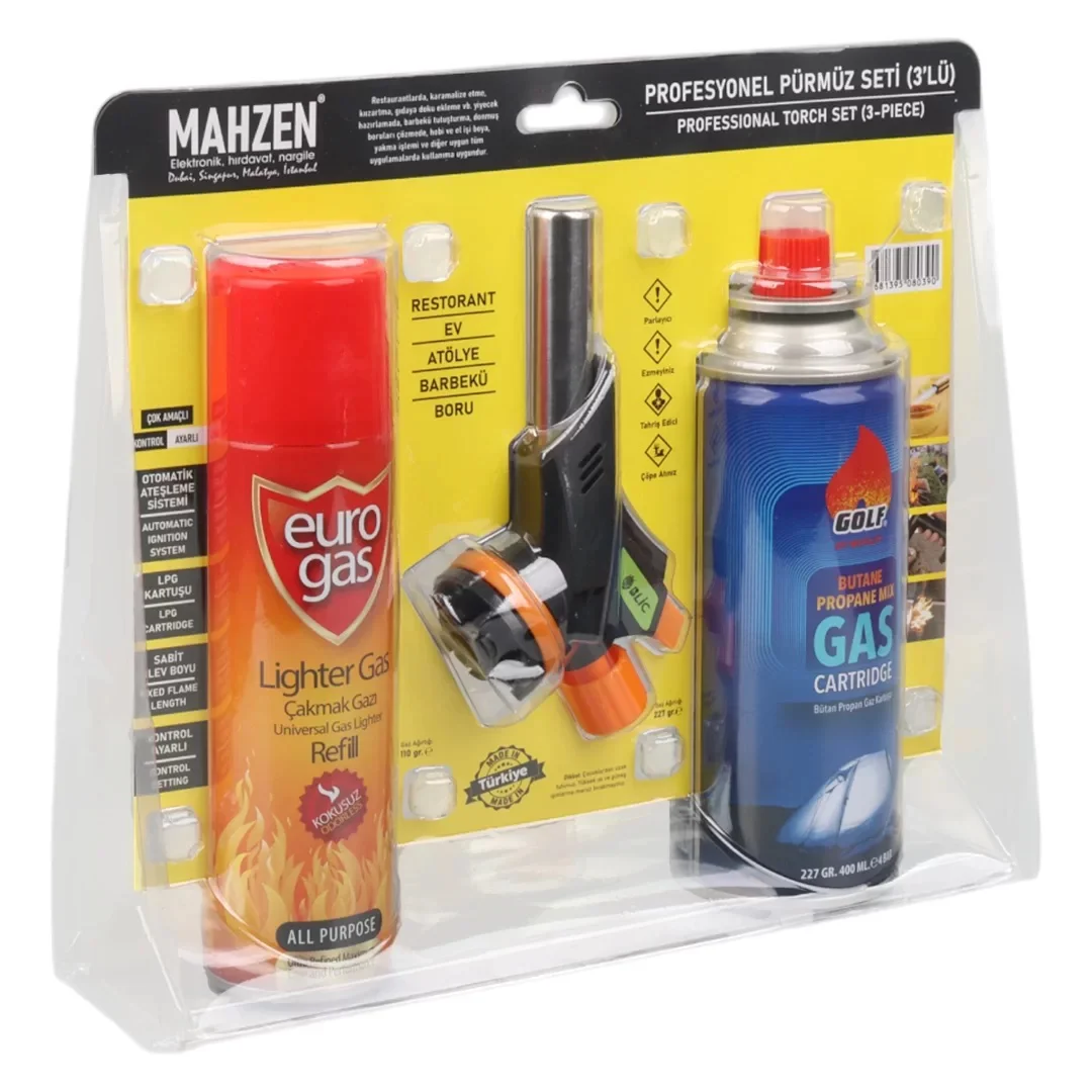 3 Parça Profesyonel Pürmüz Seti Pürmüz Torch Çakmak Başlık- Kamp Gazı 400ml- Çakmak Gazı 270 5224 Diğer 3 Parça Profesyonel Pürmüz Seti Pürmüz Torch Çakmak Başlık- Kamp Gazı 400ml- Çakmak Gazı 270 5224 Diğer