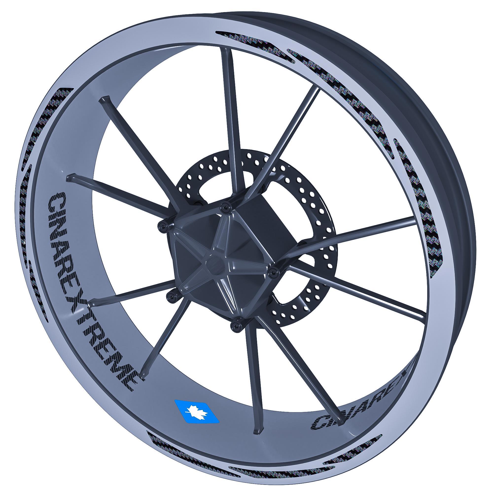 Çınar Extreme 3 Parça Tasarımlı Jant Şeridi Sticker Reflektif, Floresan, Özel R