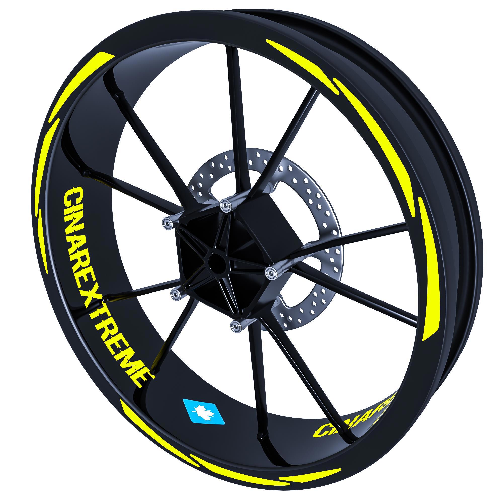 Çınar Extreme 3 Parça Tasarımlı Jant Şeridi Sticker Reflektif, Floresan, Özel R