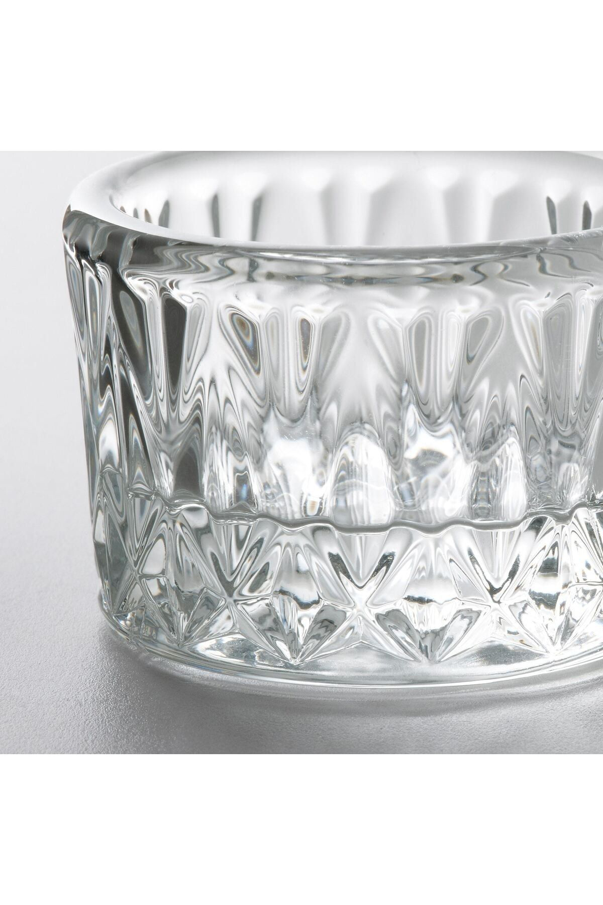 İkea 3 Parça Tealight Mumluk ( 3 Adet) Turuncu Cam