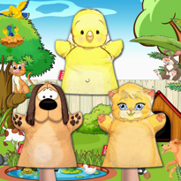 3 Parça Tox Evcil Hayvanlar El Kukla Set , Eğitici Oyuncak