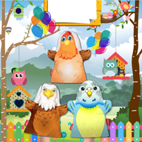 3 Parça Tox Uçan Hayvanlar Keçe El Kukla Set , Eğitici Oyuncak