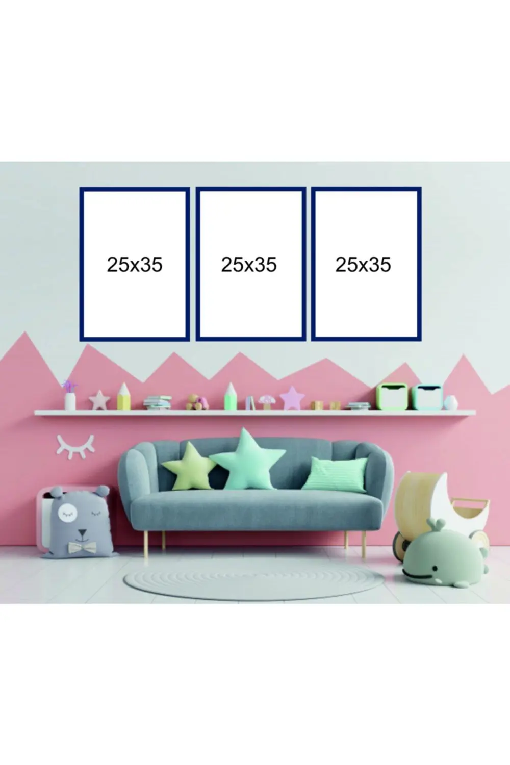 3 Parçalı Çocuk Odası Tablo Seti