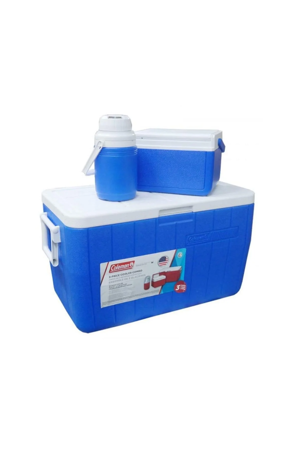 3-piece Cooler Combo 48 Qt 45.4 Lt Bl Combo 5 Qt 3 Gal. C002 Buzl