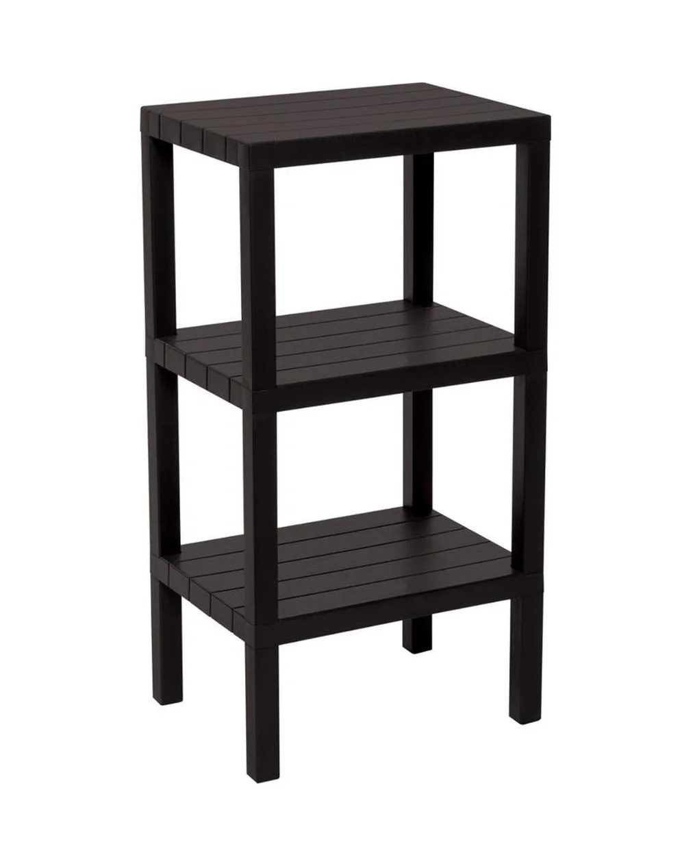 3 Raflı Siyah Modüler Ünite Plastik 38x29x74 Cm 5224 Diğer
