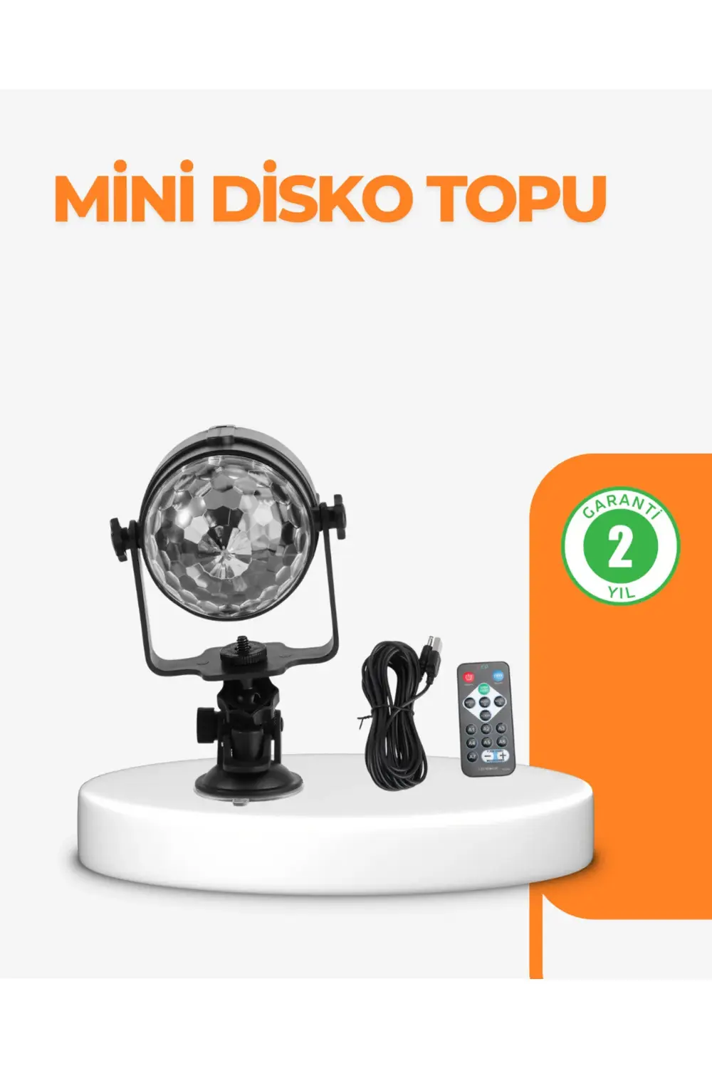 3 Renk 7 Mod Döner Disko Topu Işık