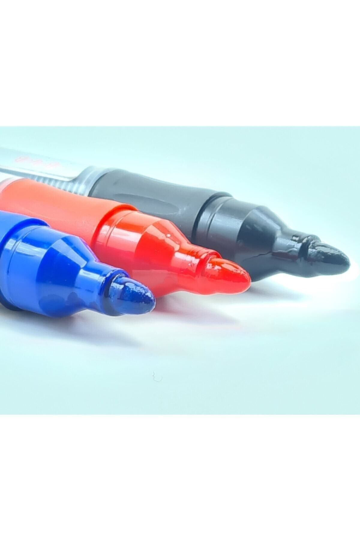 Tgb 3 Renk Karışık Kırmızı Siyah Mavi Tüplü Kartuşlu Byb Tahta Kalemi