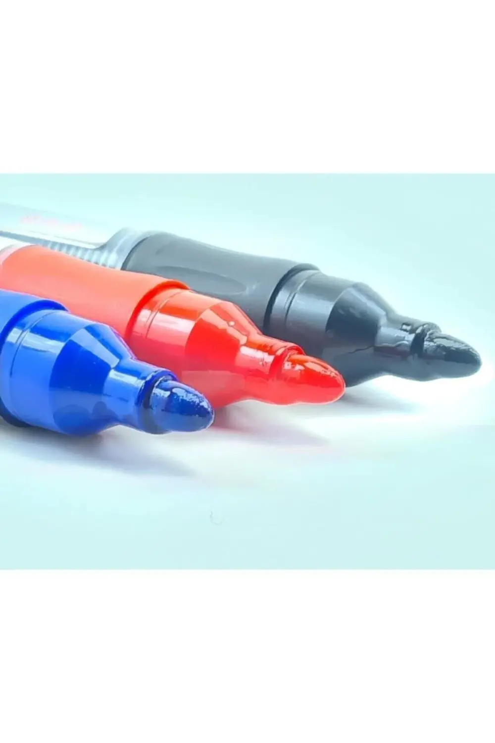 3 Renk Karışık Kırmızı Siyah Mavi Tüplü Kartuşlu Byb Tahta Kalemi