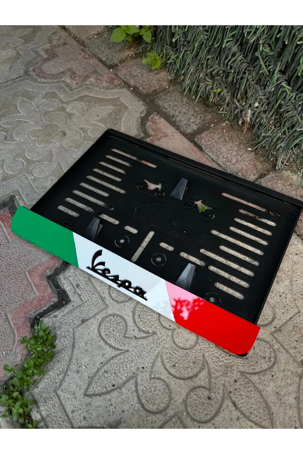3 Renk Vespa Motorsiklet Plakalık İtalyan Model Takmatik Piaggio