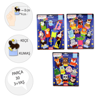 Ada Detox 3 Set - 30 Parça Tox Orman, Safari Ve Uçan Hayvanlar Parmak Kukla