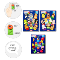 3 Set - 30 Parça Tox Evcil , Vahşi Hayvanlar ve Meyveler Parmak K