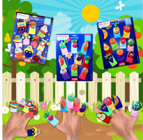 Ada Detox 3 Set - 30 Parça Tox Taşitlar, Meyveler Ve Sebzeler Parmak Kukla 