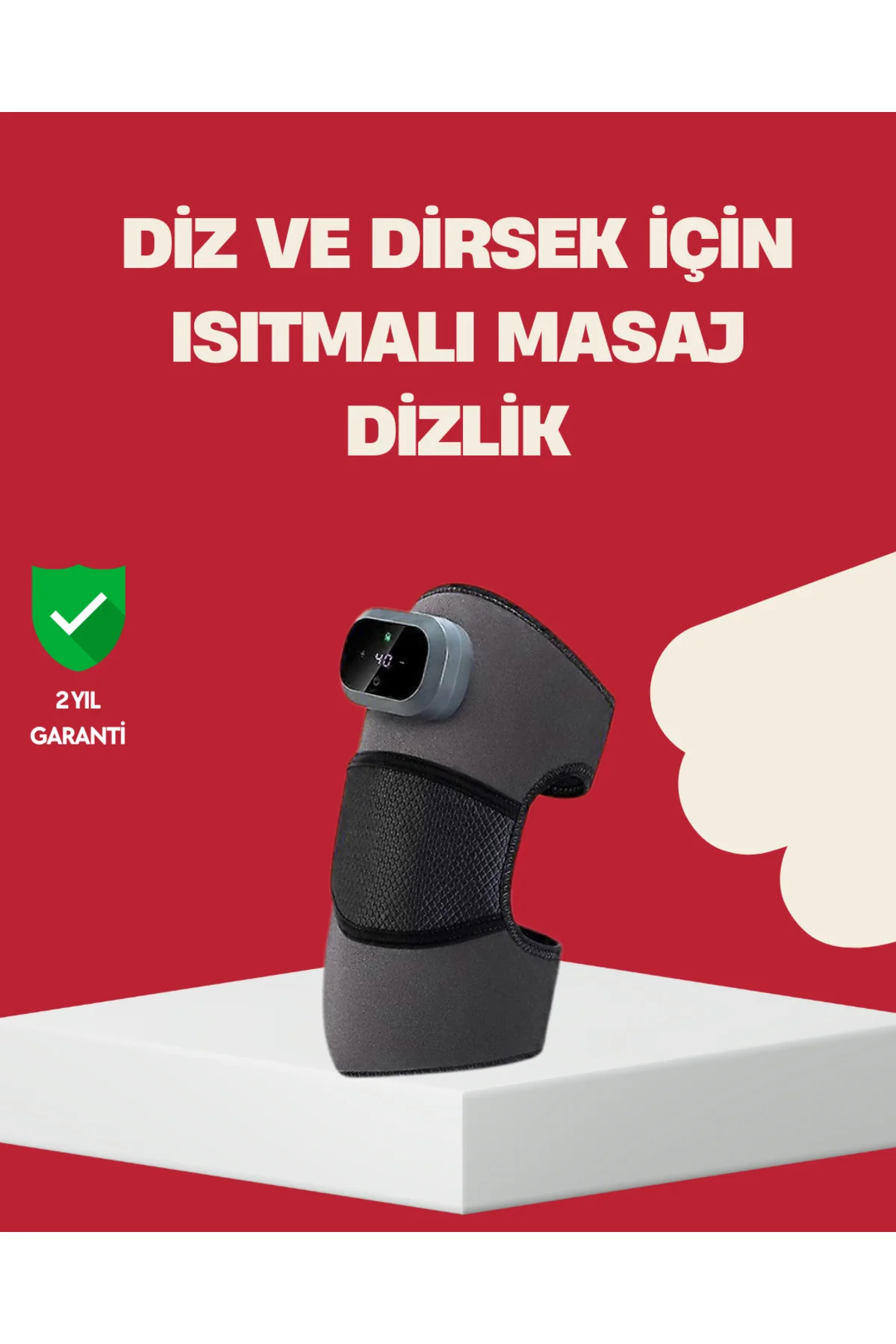 3 Seviyeli Titreşimli Isıtmalı Diz Bakım Masaj Cihazı