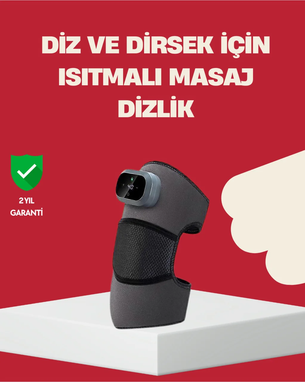 3 Seviyeli Titreşimli Isıtmalı Diz Bakım Masaj Cihazı Diğer