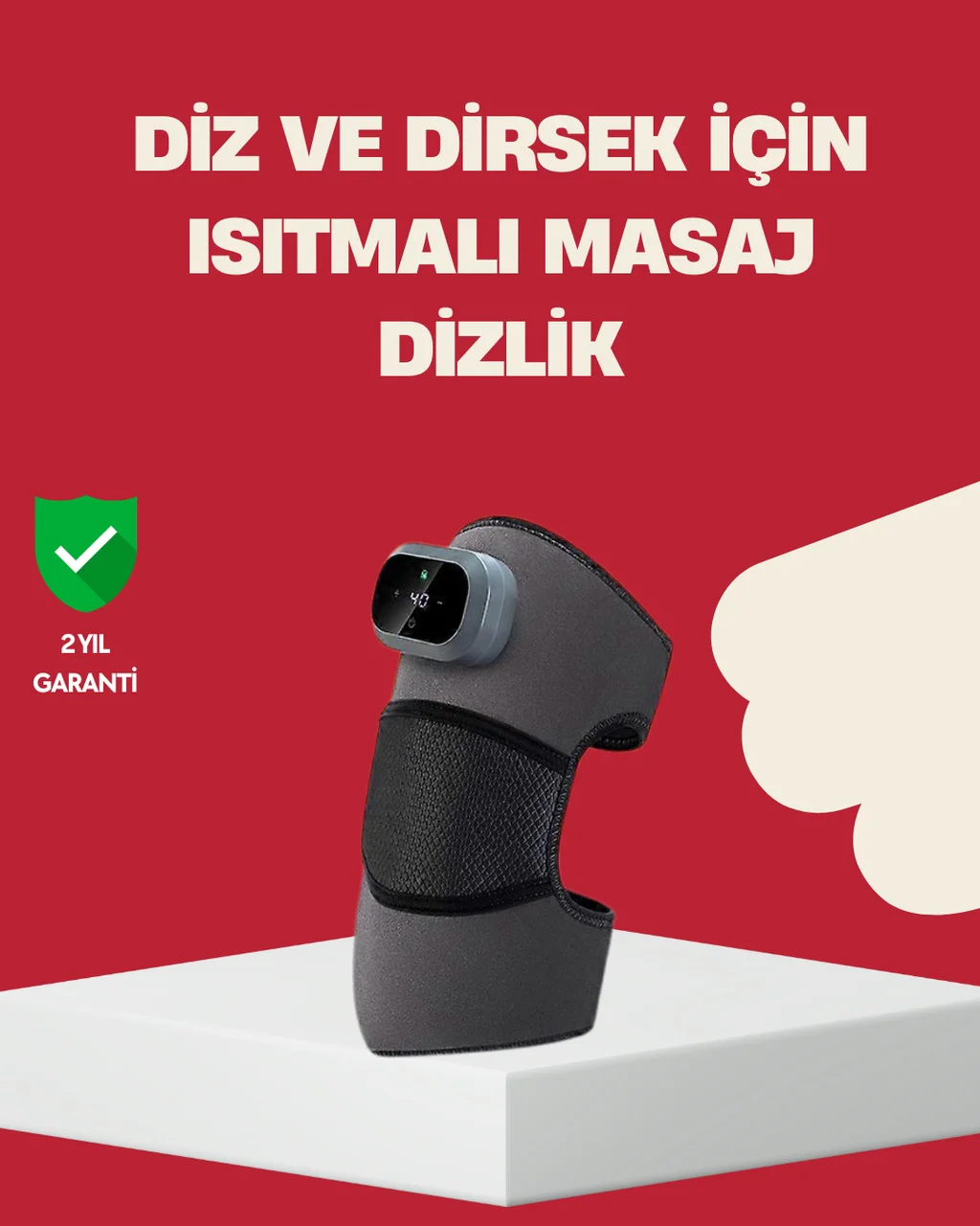 3 Seviyeli Titreşimli Isıtmalı Diz Bakım Masaj Cihazı - Lisinya Diğer