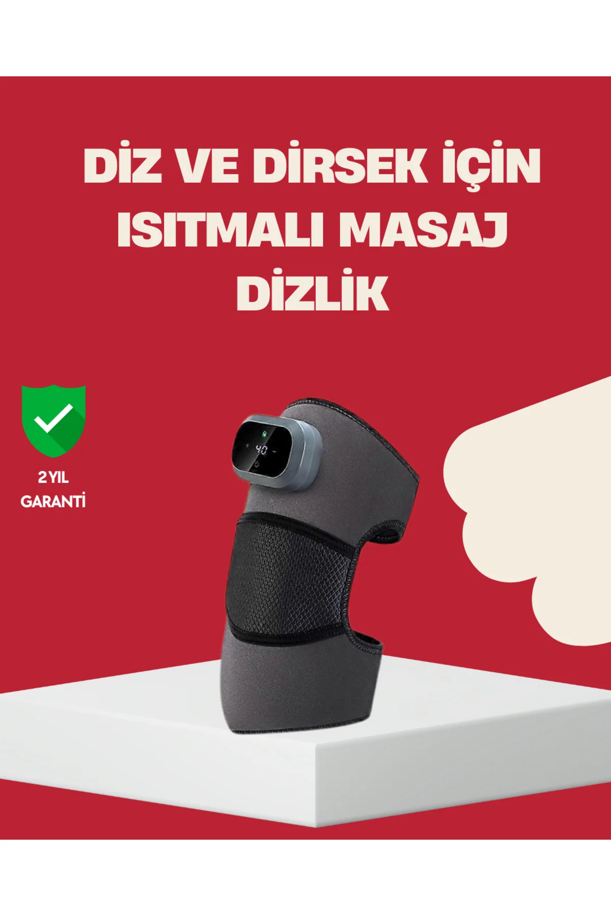 3 Seviyeli Titreşimli Isıtmalı Diz Bakım Masaj Cihazı