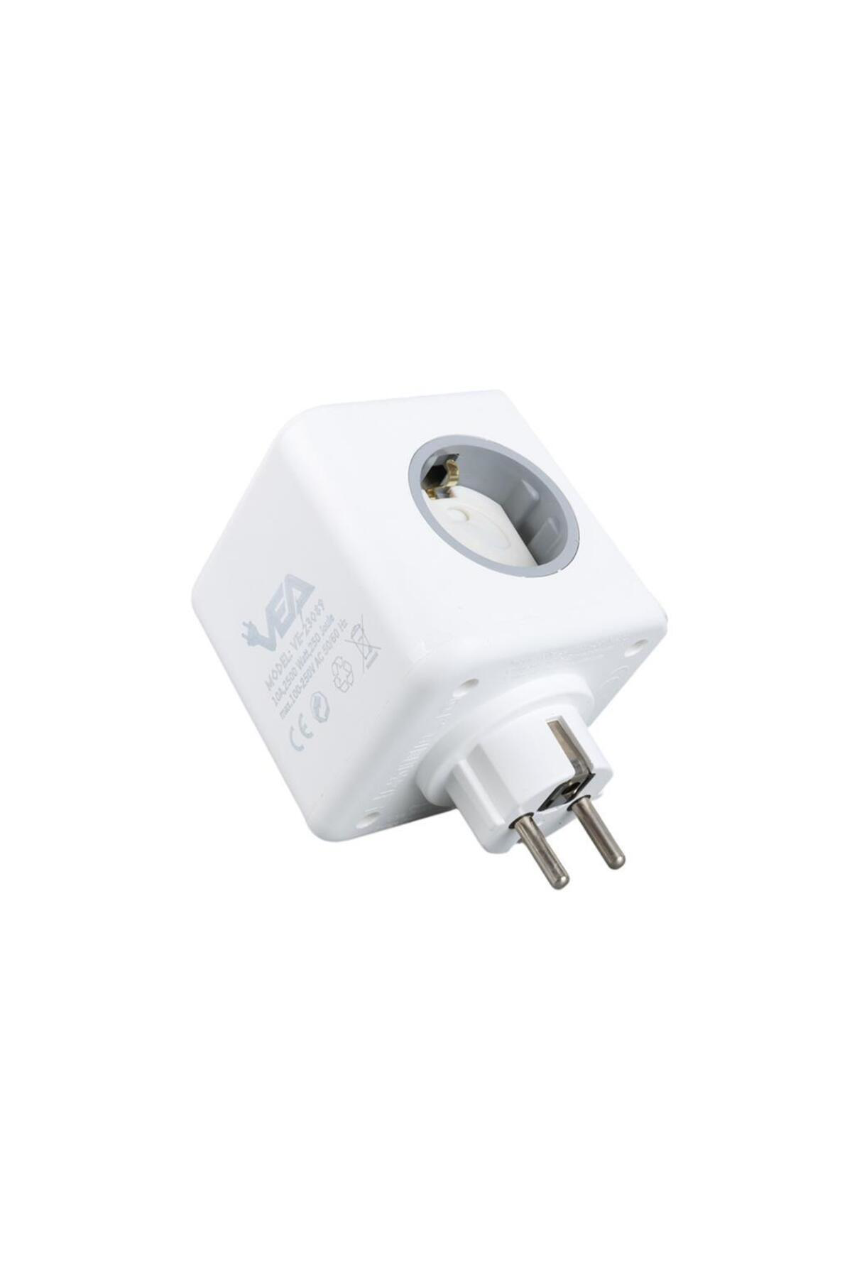 3 Soketli 2 USB + TYPE-C Çocuk ve Dijital Termal Korumalı Priz KP