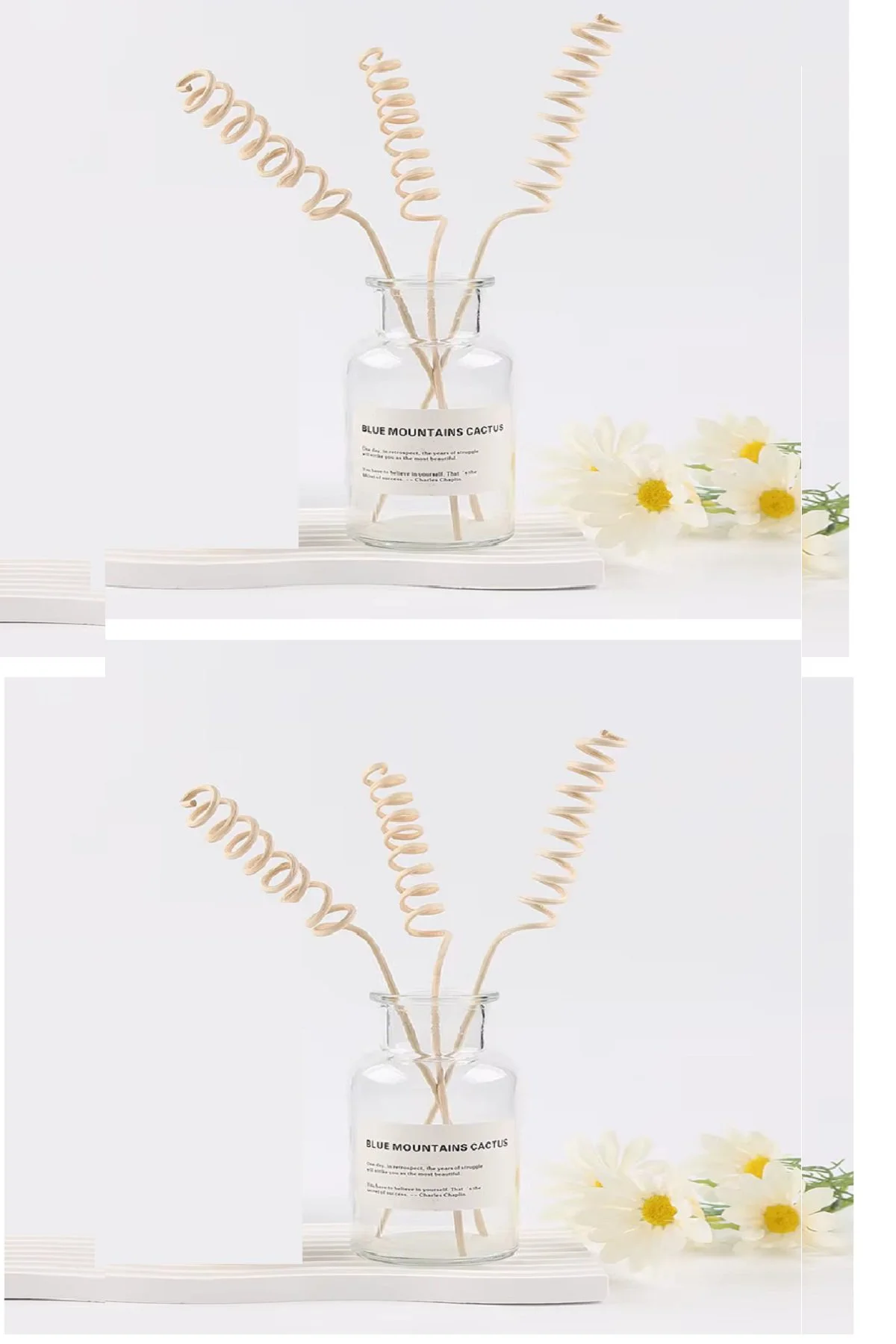 3 Tek Adet 3 Model Aromaterapi Koku Dağıtıcı Rattan Şişe Ahşap Difüzör Çubuk (-Yaprak-Daalı)