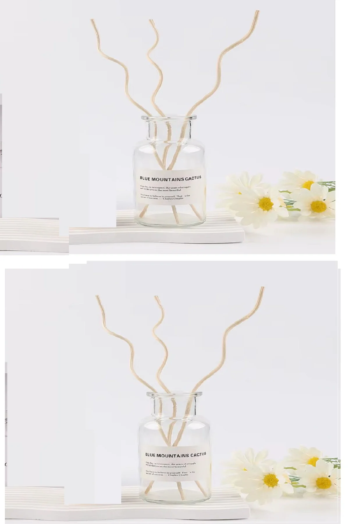 3 Tek Adet 3 Model Aromaterapi Koku Dağıtıcı Rattan Şişe Ahşap Difüzör Çubuk (-Yaprak-Daalı)