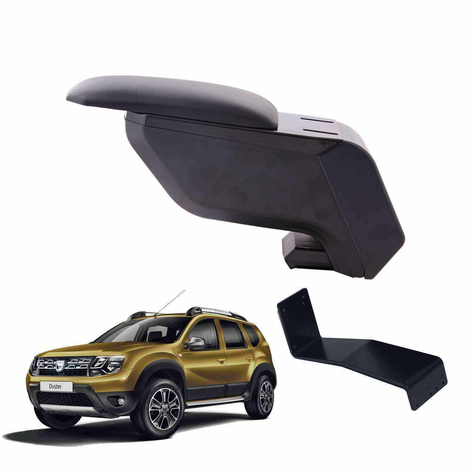 3 Tıkla Dacia Duster 2014 Delmesiz Çelik Ayaklı Siyah Kolçak Kol