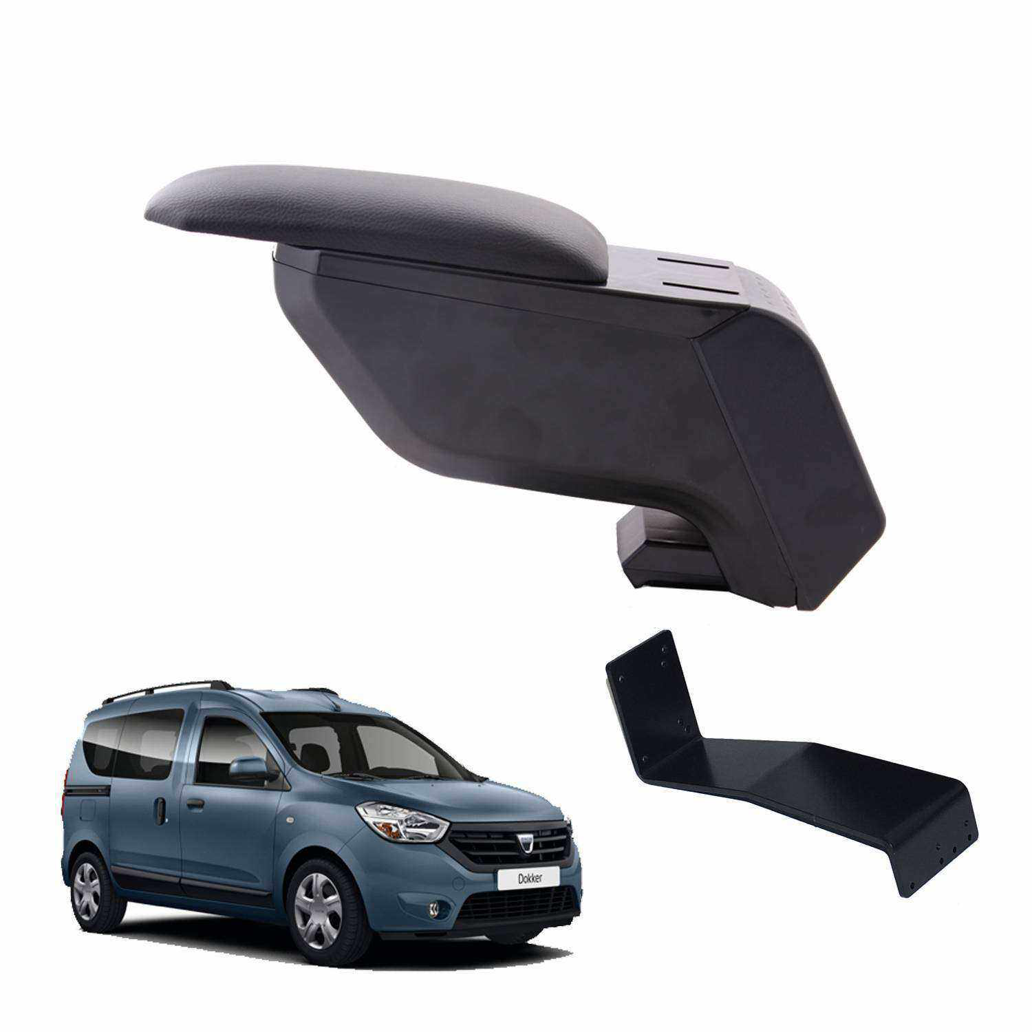 3 Tıkla Dacia Dokker 2019 Delmesiz Çelik Ayaklı Siyah Kolçak Kol