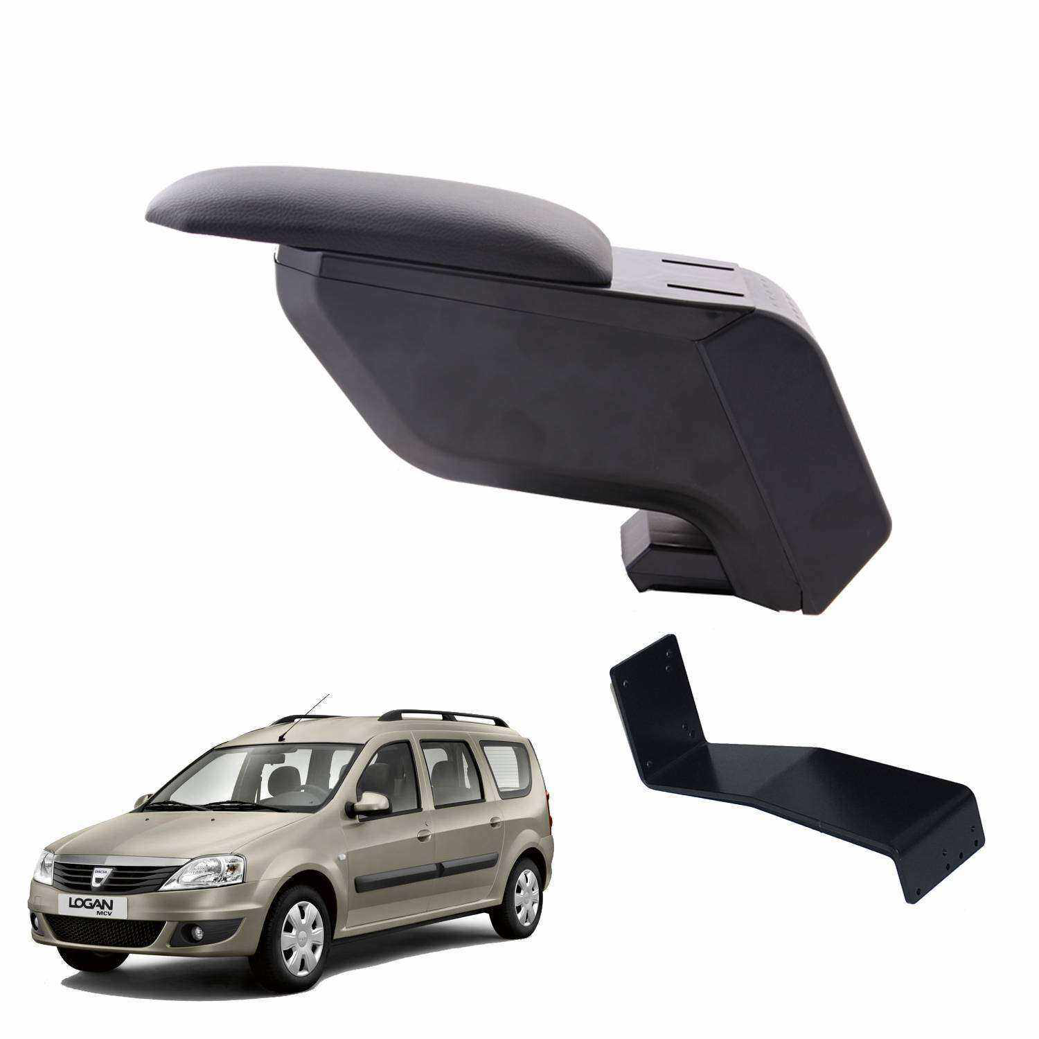 3 Tıkla Dacia Logan MCV 2005 Delmesiz Çelik Ayaklı Siyah Kolçak K