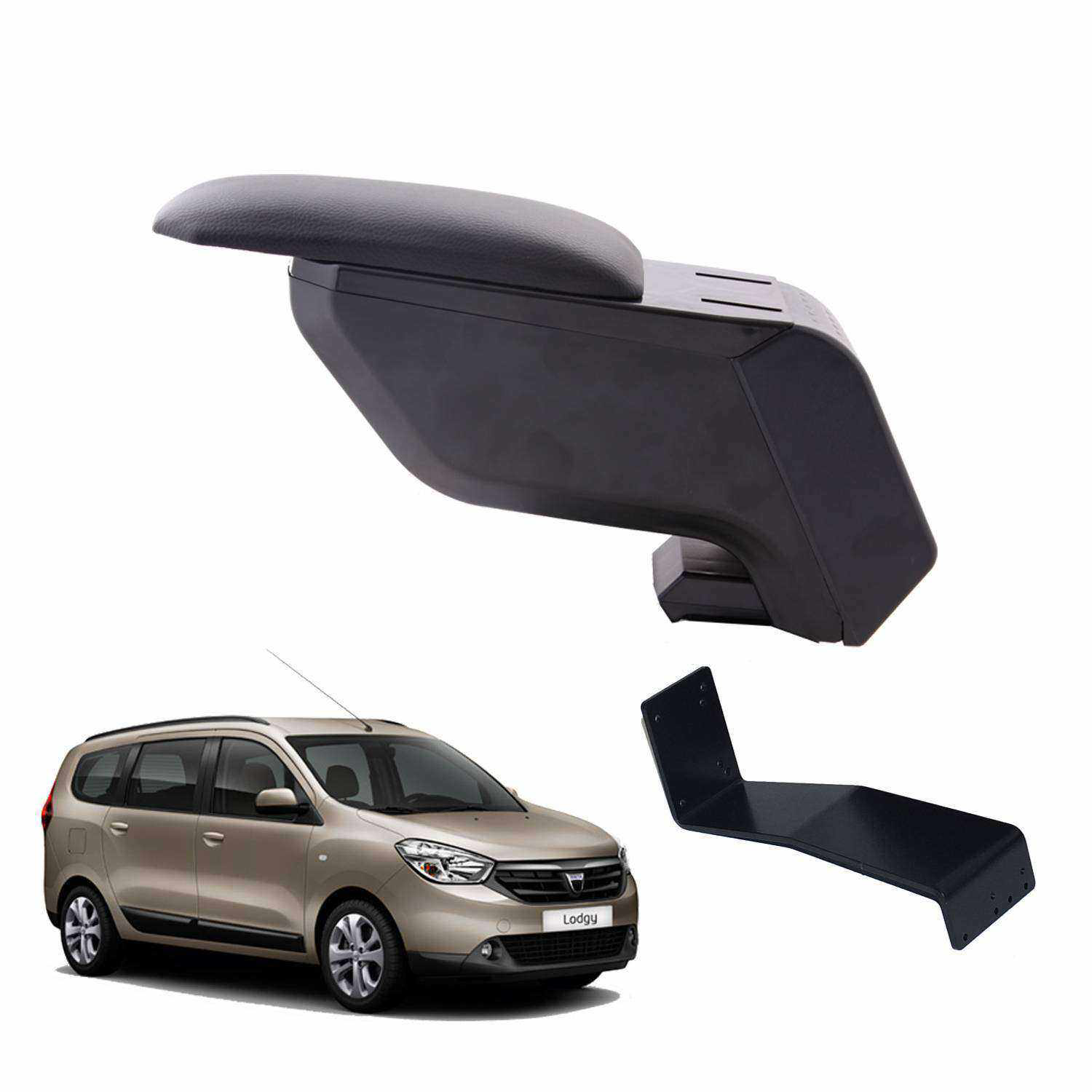 3 Tıkla Dacia Lodgy 2018 Delmesiz Çelik Ayaklı Siyah Kolçak Kol D