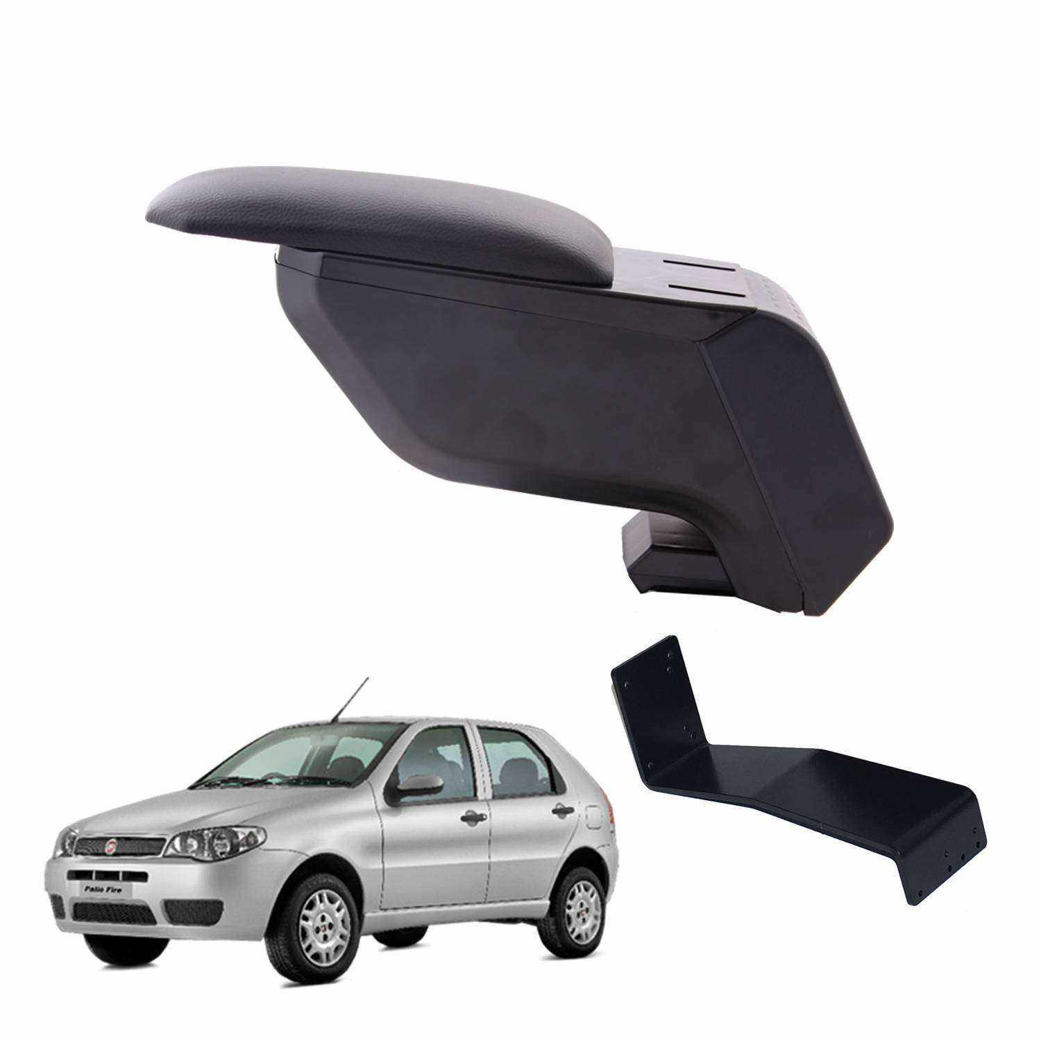 3 Tıkla Fiat Palio 2007 Delmesiz Çelik Ayaklı Siyah Kolçak Kol Da