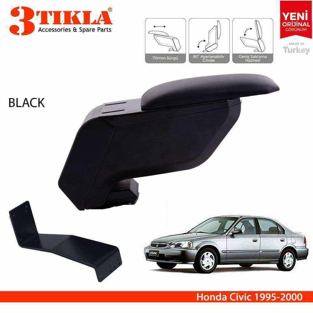3 Tıkla Honda Civic 1995-2000 Delmesiz Çelik Ayaklı Siyah Kolçak 3 Tıkla Honda Civic 1995-2000 Delmesiz Çelik Ayaklı Siyah Kolçak
