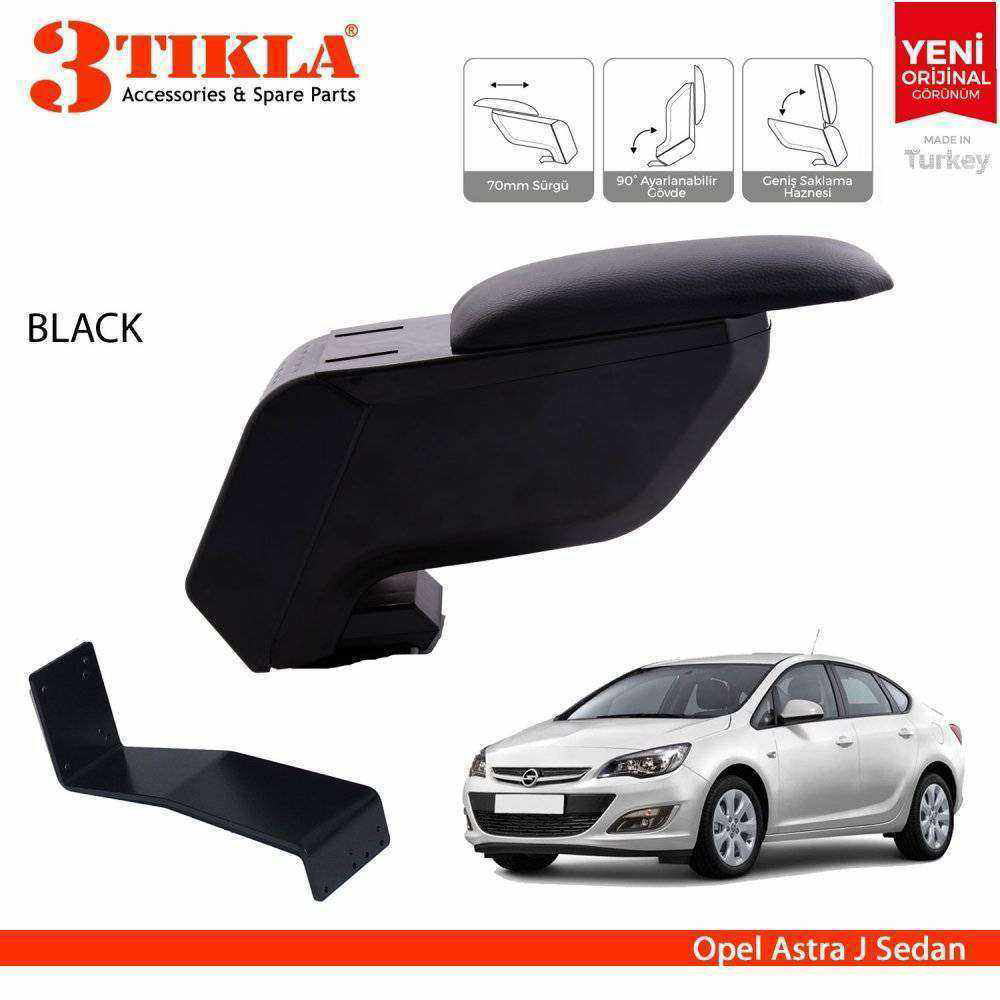 3 Tıkla Opel Astra J 2010 Sedan Delmesiz Çelik Ayaklı Siyah Kolça
