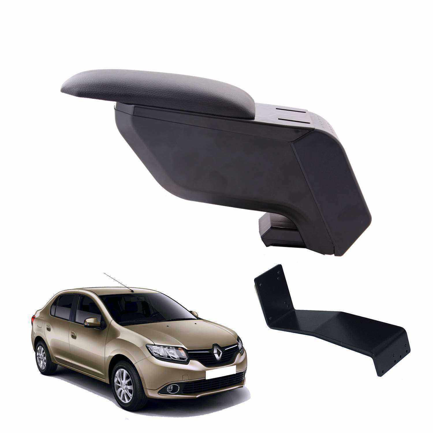 3 Tıkla Renault Symbol 2014 Delmesiz Çelik Ayaklı Siyah Kolçak Ko