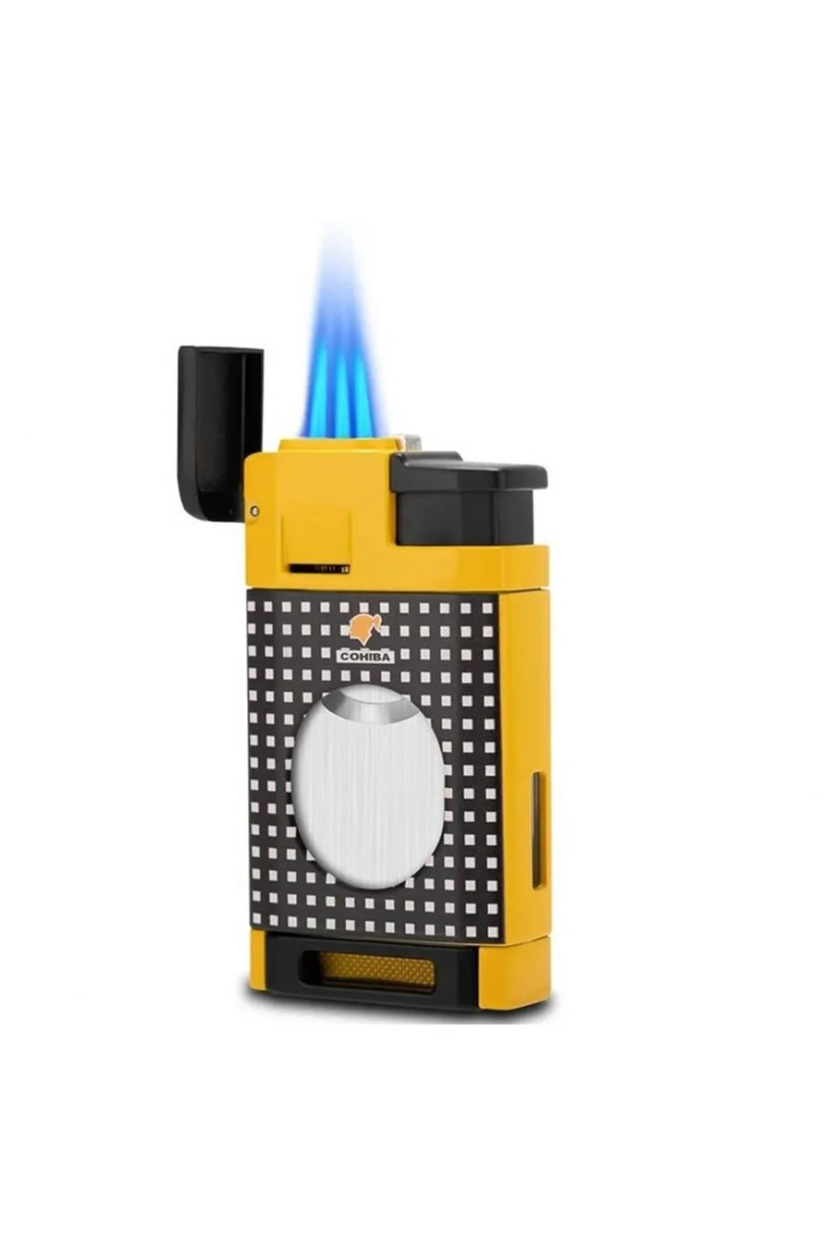 3 Torch Alevli Sarı Lüks Kesicili Çakmak – CCM0650 Fiyatı, Yorumları ve Özellikleri