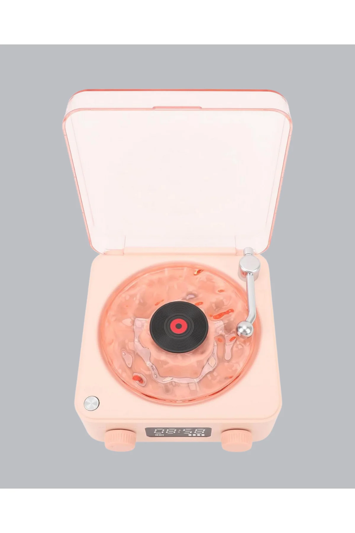 3-ü-1 Gece Işığı Bluetooth Hoparlör ve Dijital Saat Vintage Plak 