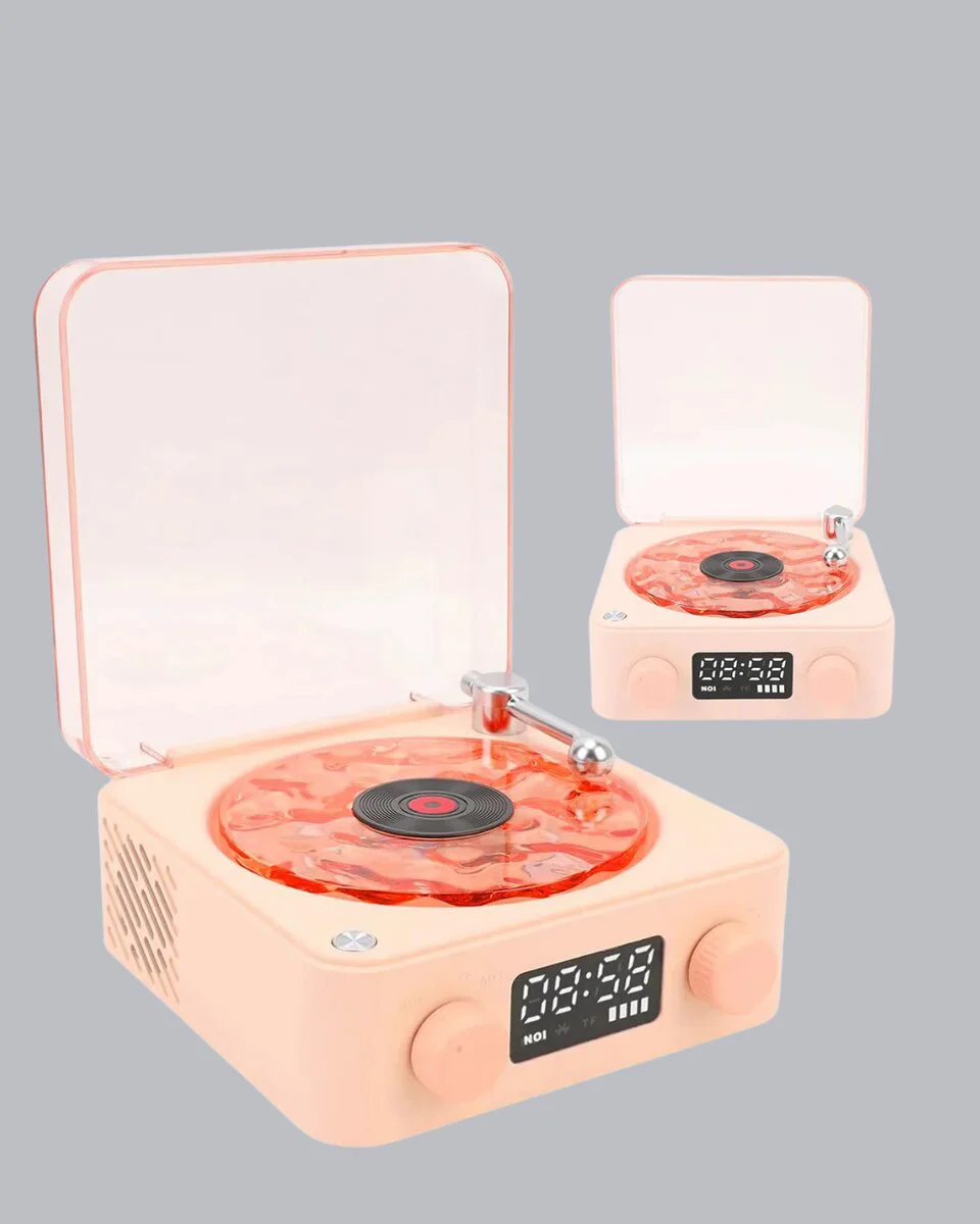 3-ü-1 Gece Lambası Stereo Bluetooth Hoparlör ve Dijital Saat - Su Dalgası Efektli Dekoratif Işıklandırma