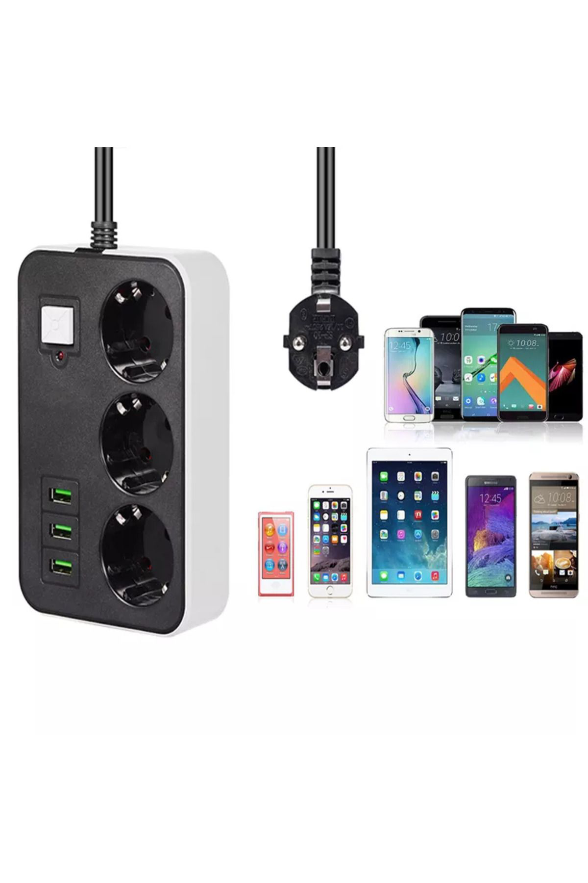 Ok Aksesuar 3 Usb Li 3 Lü 1.8 M Akım Korumalı Priz Go50605503980