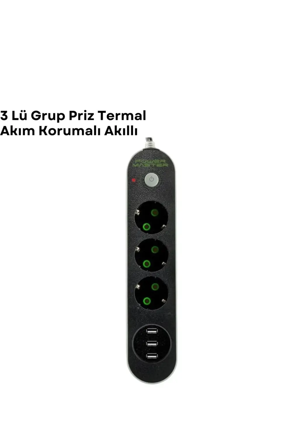 3 USB Portlu Üçlü Priz CXE103