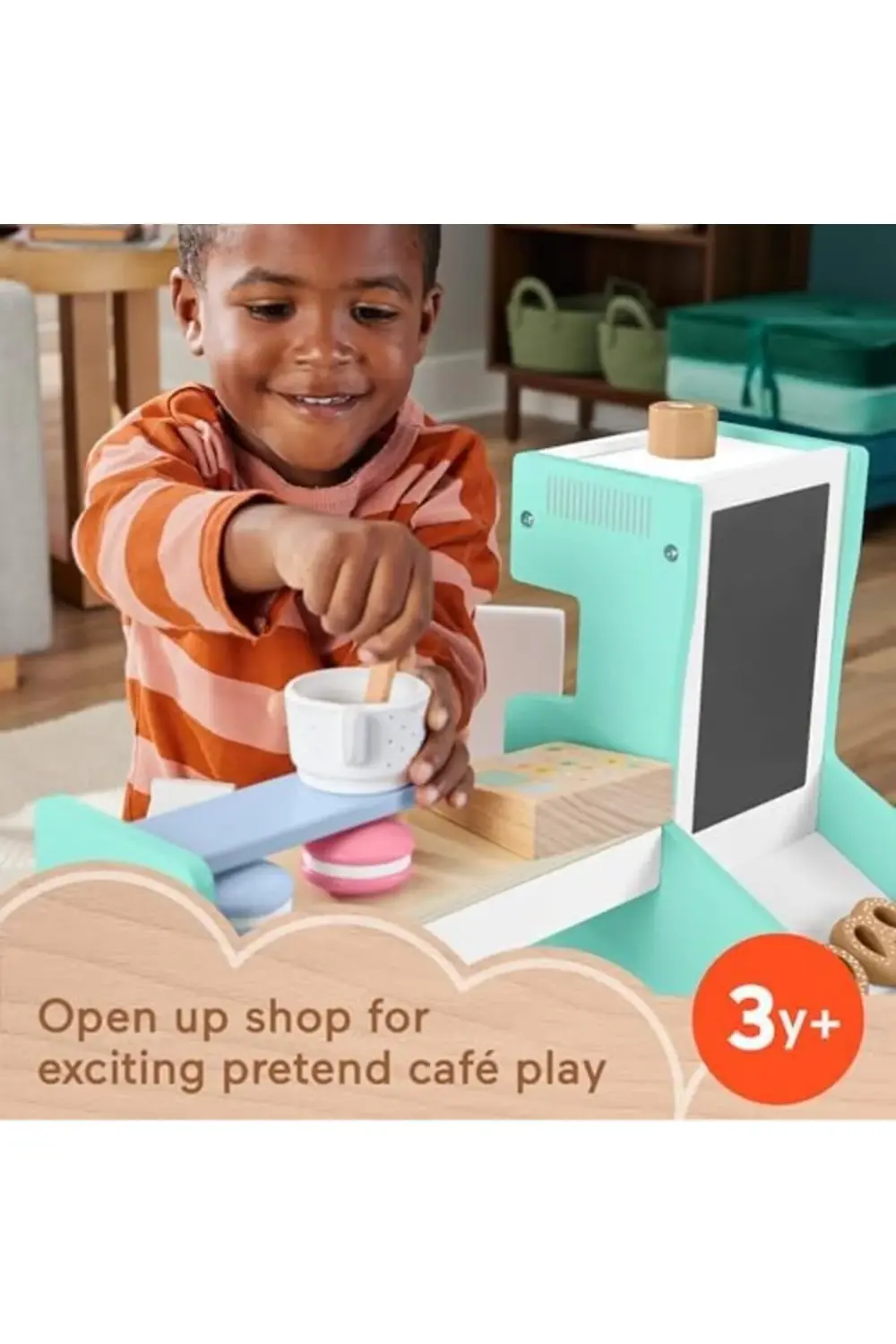 3 yaş ve üzeri çocuklar için 20 ahşap parçadan oluşan Ahşap Kahve