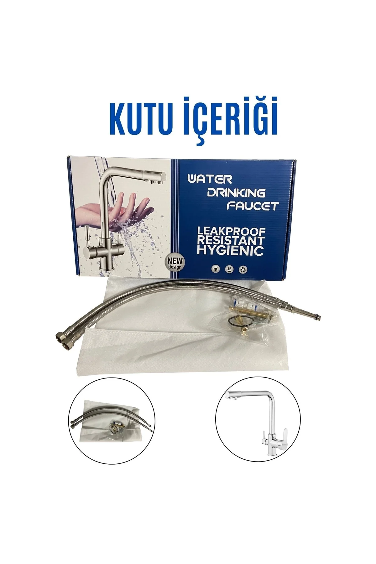 3 Yollu Musluk Su Arıtma Musluğu Üç Yollu Çoklu Musluk 3 Yollu Musluk Su Arıtma Musluğu Üç Yollu Çoklu Musluk