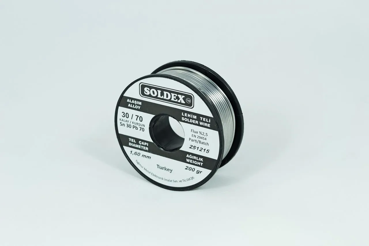 30-70 Lehim Teli 200 Gr 1,6 Mm Sn:30 - Pb:70
